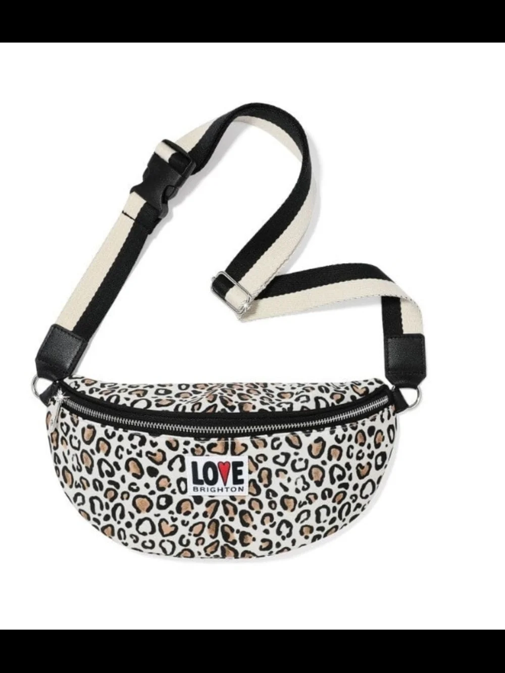 Brighton 'Love' Leopard Print Belt Bag - Beige/Cheetah